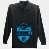 Long Sleeve Silk Touch Polo with Pocket Thumbnail