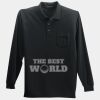 Long Sleeve Silk Touch Polo with Pocket Thumbnail