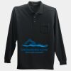 Long Sleeve Silk Touch Polo with Pocket Thumbnail
